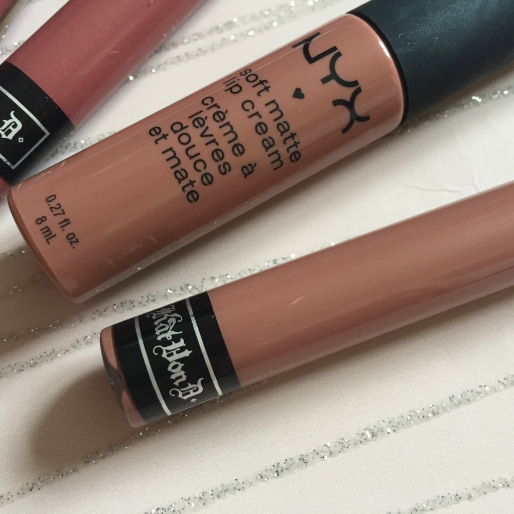NYX Soft Matte Lip Cream, Kat Von D Everlasting Liquid Lipstick