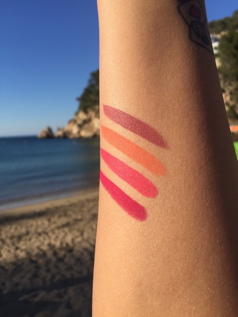 Cami, Topless, Barely There, Poppin, Matte X Lippie Stix Swatches Colorpop